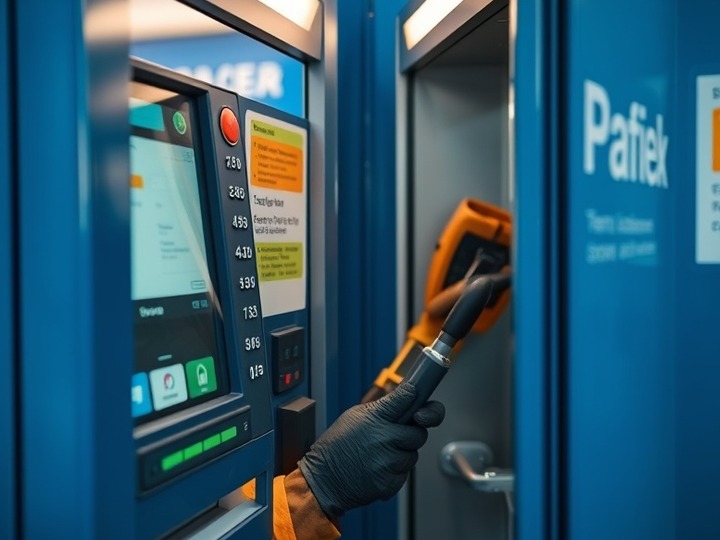 Terminale self-service in servizio in una filiale