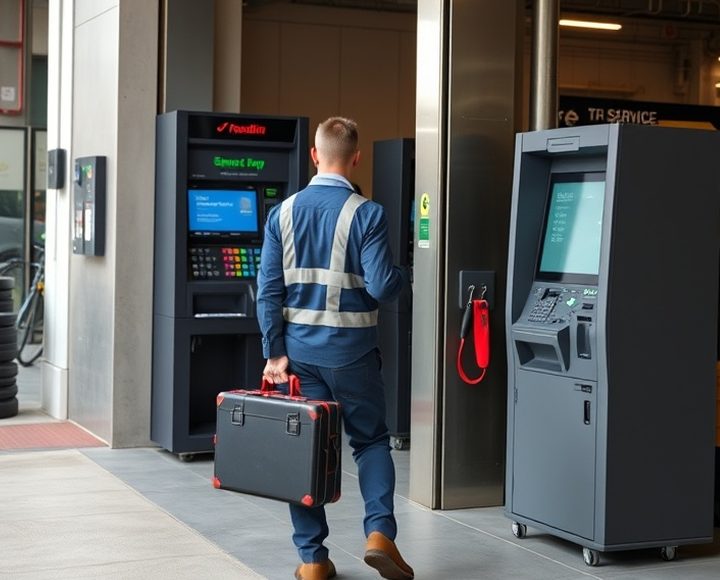 Terminale self-service in servizio in una filiale